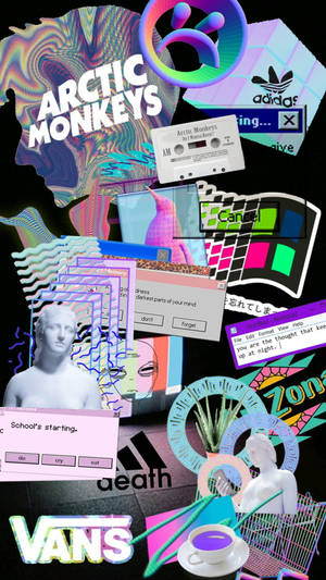 Vaporwave-kollasj alt-estetikk — Alternativ estetikk Bakgrunner