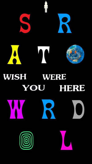 Kul Astroworld tekstbakgrunn med fantastisk fargedesign. — Batterisparing Bakgrunner