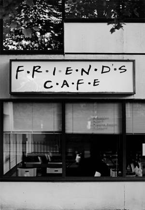 Friends cafe skilt bakgrunnsbilde — Oppo Pad 5 Matteskjerm Bakgrunner