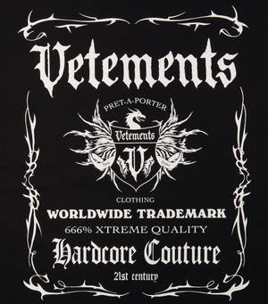 Vetements svart etikett logo bakgrunnsbilde — Oppo Find N5 Bakgrunner