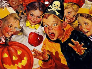 Vintage Halloween barnefest