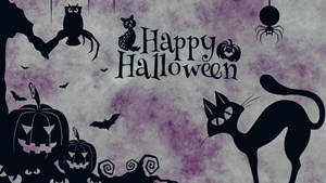 Vintage Halloween Lilla Plakat