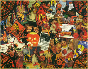 Vintage Halloween-plakat