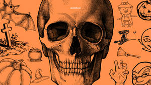 Vintage Halloween-skallehode