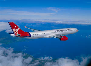 Virgin Atlantic-flyets oppstigning — Blå himmel Bakgrunner