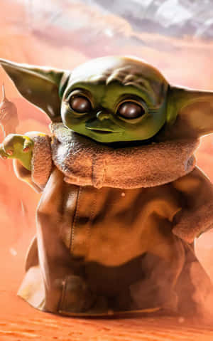 Baby Yoda-telefon — Pixel Tablet Bakgrunner