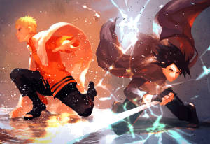 Voksne Naruto og Sasuke Duo bakgrunnsbilde — Naruto og sasuke Bakgrunner