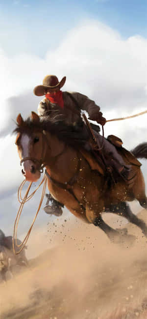 Western Cowboy Iphone — iPhone 14 Pro Bakgrunner