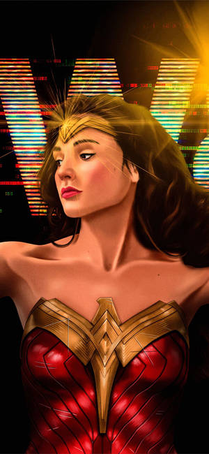 Wonder Woman 1984 Gal Gadot Kunst bakgrunnsbilde — iPhone 17 Pro Bakgrunner