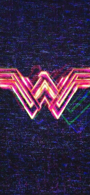 Wonder Woman 1984 neon lys logo bakgrunn — iPhone Air Bakgrunner