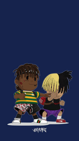 XXXTentacion og Juice Wrld Anime — Anime par GIF Bakgrunner