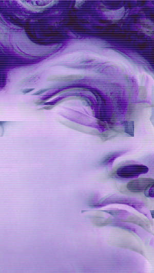 Y2k Aesthetic Lilla Portrett