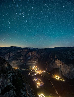 Yosemite nasjonalpark Melkeveien låseskjerm bakgrunn. — Låseskjerm Bakgrunner