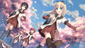 Yuru Yuri anime lesbisk bakgrunnsbilde