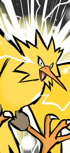 Zapdos farget mangapanel — Oppo Reno15 Pro Mini Bakgrunner