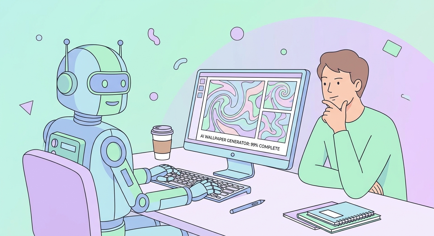 AI-genererte bakgrunnsbilder: Fordeler, ulemper, juridisk status