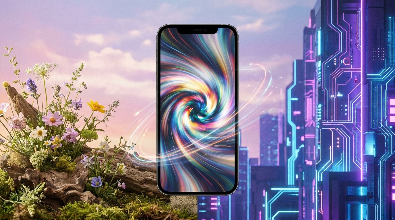 Rutenett av de beste levende bakgrunnene for iPhone i 2026, sortert etter estetikk